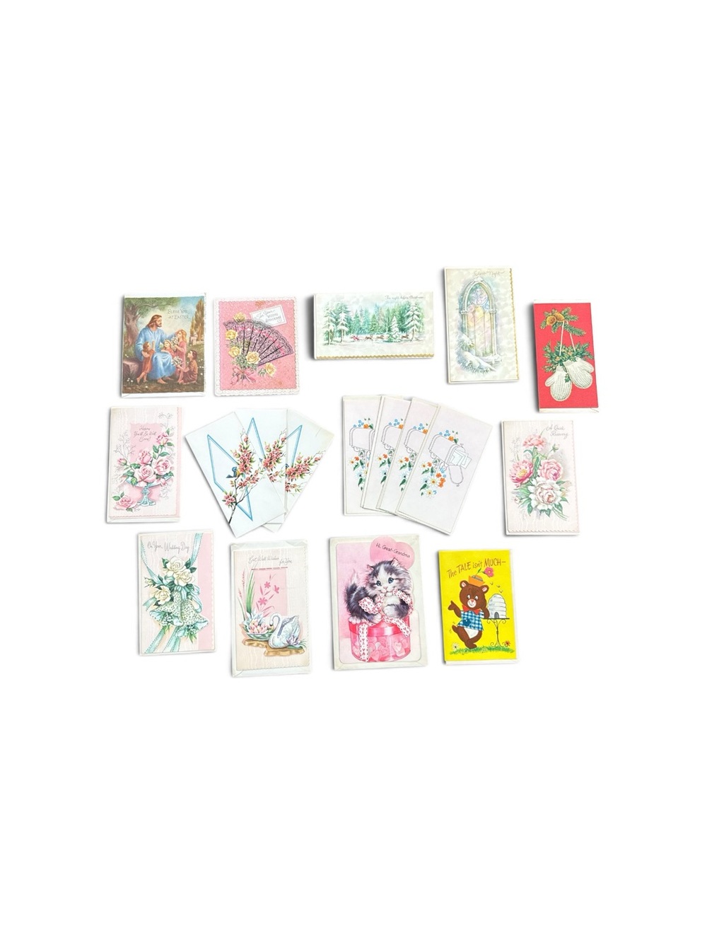 Vintage 1940s 1950s Greeting Card Lot 18 Mixed Occasion Cards Envelopes